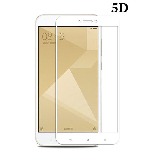 POWERTECH Tempered Glass 5D Full Glue, Xiaomi Redmi 5A Qualcomm, λευκό