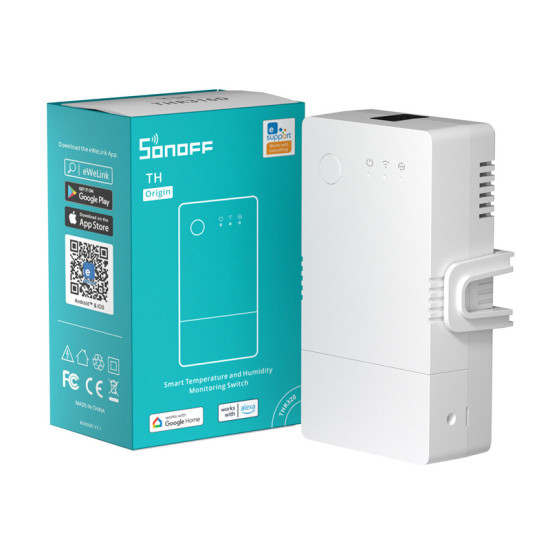 SONOFF smart διακόπτης ελέγχου θερμοκρασίας/υγρασίας THR320, Wi-Fi, 20A