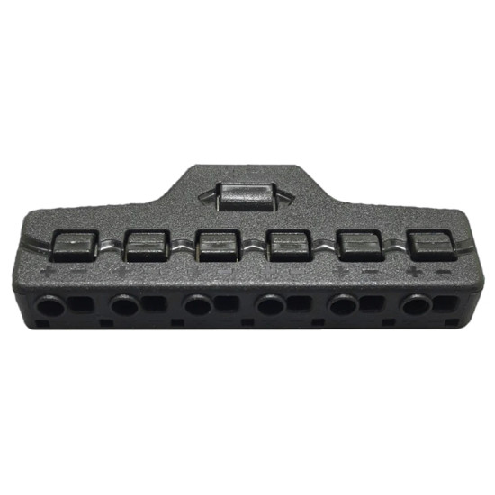 Splitter block TOOL-0095 για LED καλωδιοταινίες, 6-port, μαύρο