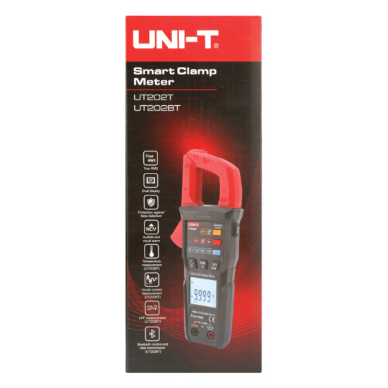 UNI-T ψηφιακή αμπεροτσιμπίδα UT202BT, 600A AC, NCV, Bluetooth, True RMS