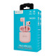 CELEBRAT earphones με θήκη φόρτισης W16, True Wireless, Φ13mm, ροζ