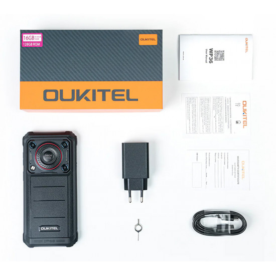 OUKITEL smartphone WP36, 6.52", 8/128GB, IP68/IP69K, 10600mAh, μαύρο