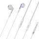 YISON earphones με μικρόφωνο X4, 3.5mm σύνδεση, Φ14mm, 1.2m, λευκά