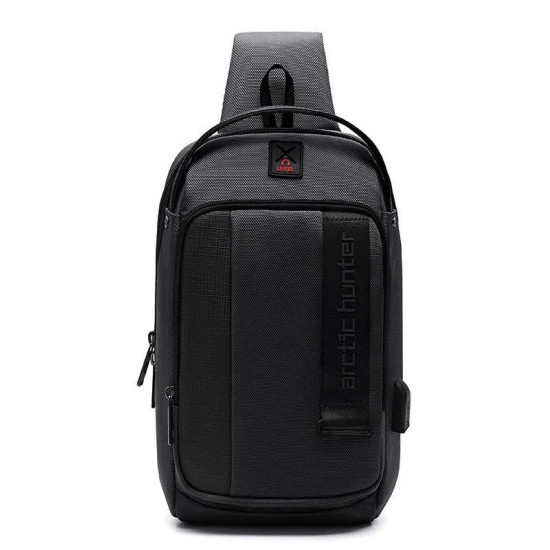 ARCTIC HUNTER Τσάντα Crossbody XB00100-BK, USB, μαύρο