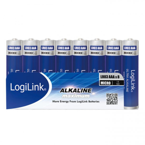 Battery AAA Alkaline Logilink LR03F8 8pcs