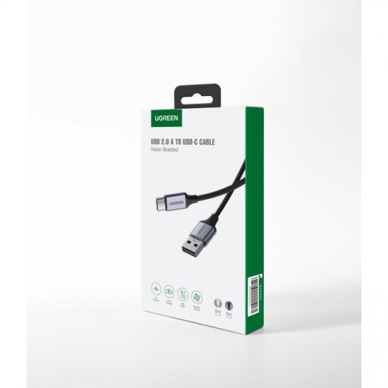 Charging Cable UGREEN US288 TYPE-C Black 2m 60128 3A