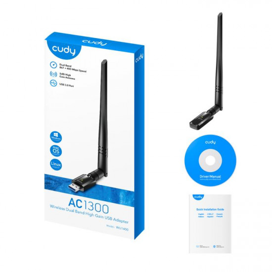 Usb 3.0 Wireless AC1300 High Gain Cudy WU1400