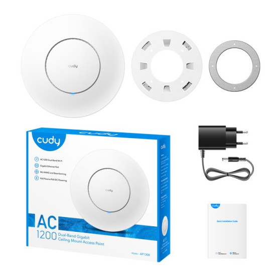 Access Point AC1200 Gigabit Cudy AP1300_P Injector Included