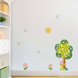 Αυτοκόλλητο τοίχου - Δέντρο & Λουλούδια GL-54037