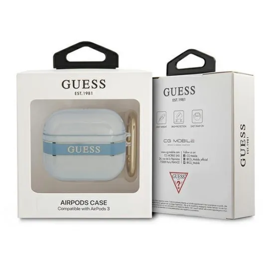 Guess GUA3HHTSB AirPods 3 cover blue/blue Strap Collection