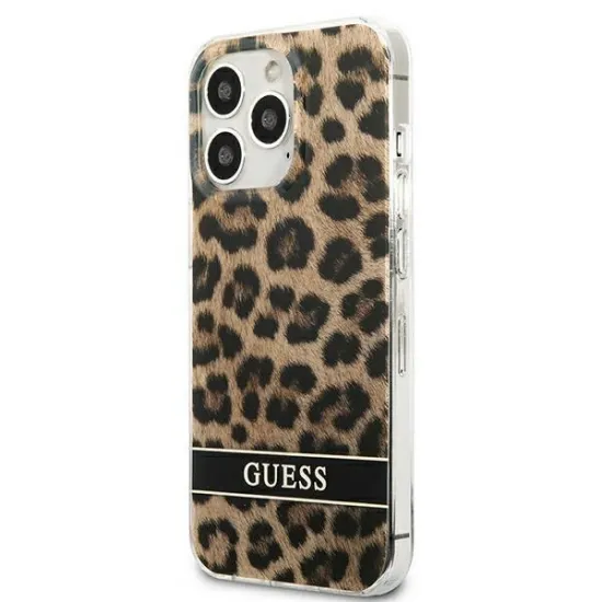 Guess GUHCP13LHSLEOW iPhone 13 Pro / 13 6.1&quot; brown/brown hardcase Leopard