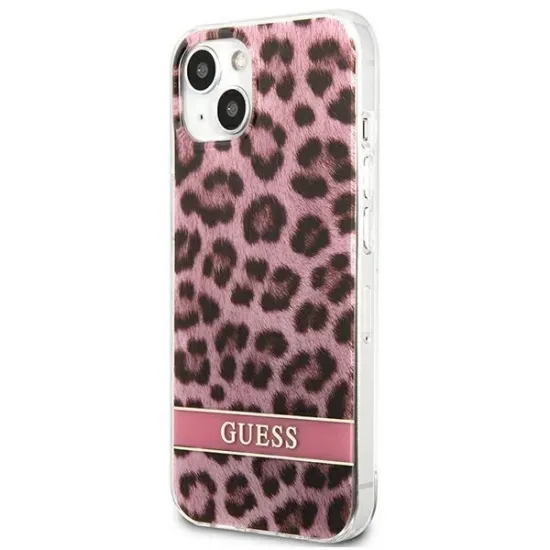 Guess GUHCP13SHSLEOP iPhone 13 mini 5.4&quot; pink/pink hardcase Leopard