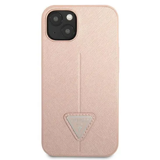 Guess GUHCP13SPSATLP iPhone 13 mini 5.4&quot; pink/pink hardcase SaffianoTriangle Logo