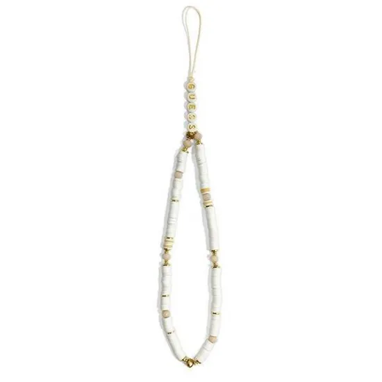 Guess pendant GUSTPEAW Phone Strap white/white Heishi Beads