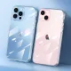 Kingxbar Elegant Series Hülle iPhone 13 Hülle Rückseite pink-transparent (Glitter)