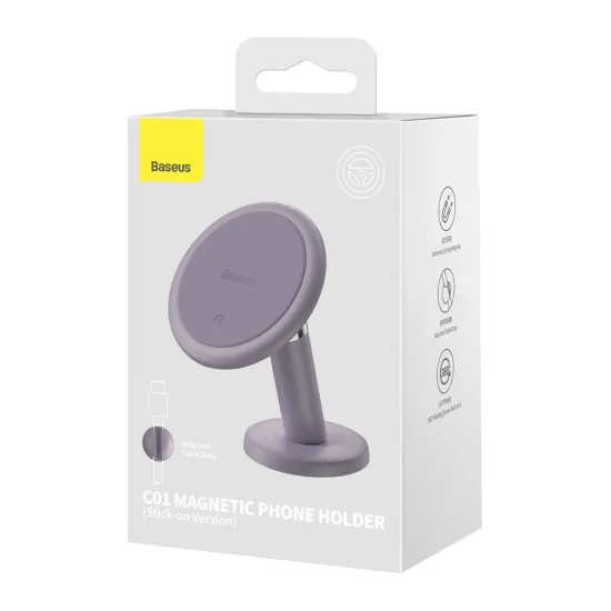 Baseus C01 magnetic car phone holder for the dashboard purple (SUCC000005)