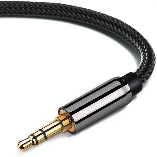 Wozinsky AUX cable angled (male-male) mini jack cable 3 m black