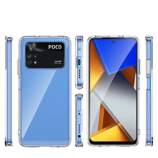 Outer Space Case for Xiaomi Poco M4 Pro cover with a flexible frame black