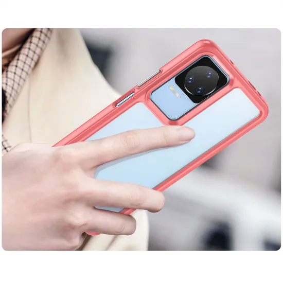 Outer Space Case Xiaomi Poco F4 5G cover with a flexible frame red
