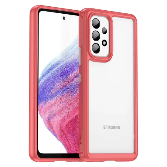 Outer Space Case for Samsung Galaxy A53 5G cover with a flexible frame red