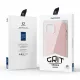 Dux Ducis Grit Leather Case for iPhone 14 Elegant Faux Leather Cover (MagSafe Compatible) Pink