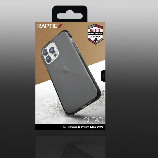 Raptic X-Doria Clear Case iPhone 14 Pro Max gepanzerte Hülle schwarz