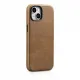 iCarer Oil Wax Premium Leather Case iPhone 14 Plus Magnetic Leather Case with MagSafe Brown (WMI14220703-TN)