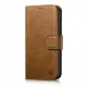 iCarer Oil Wax Wallet Case 2in1 Cover iPhone 14 Pro Max Leder Flip Cover Anti-RFID braun (WMI14220724-TN)