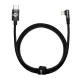 Baseus MVP 2 Elbow Right Angle Power Delivery Cable with Side USB Type C / Lightning Plug 1m 20W black (CAVP000201)