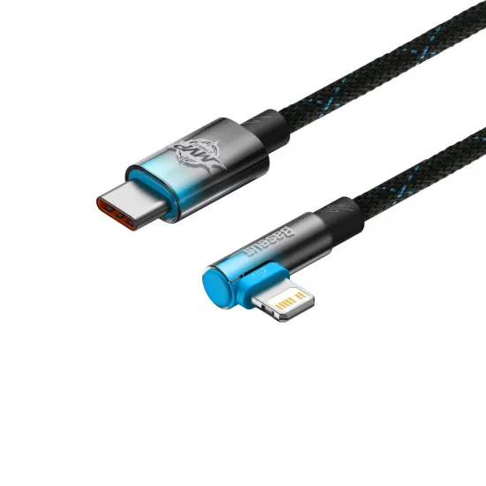 Baseus MVP 2 Elbow angled cable Power Delivery cable with side USB Type C / Lightning plug 1m 20W blue (CAVP000221)
