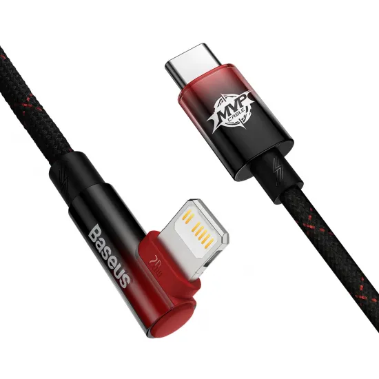 Baseus CAVP000320 angled Lightning - USB-C PD cable 20W 480Mb/s 2m - black and gray