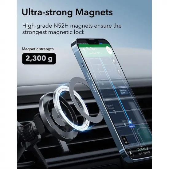 ESR Halolock magnetic MagSafe car holder for ventilation grille gray (21396-0)