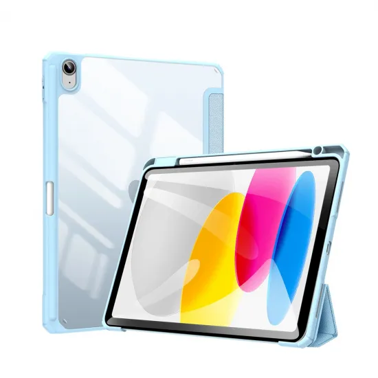 Dux Ducis Toby Hülle für iPad 10.9&#39;&#39; 2022 (10. Gen.) Hülle mit Platz für Apple Pencil Stylus Smart Cover Ständer blau