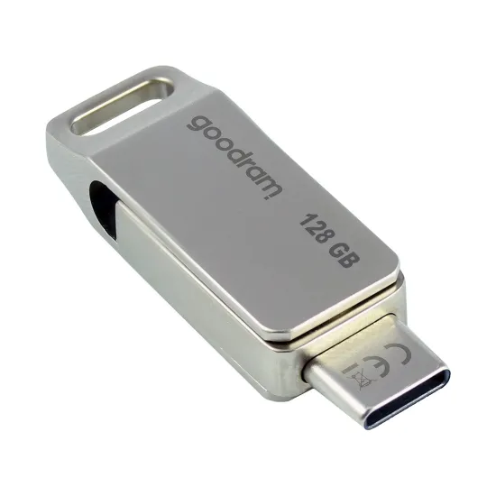 Flash Drive 128GB USB 3.2 Gen 1 USB / USB C OTG ODA3 Goodram - Silver