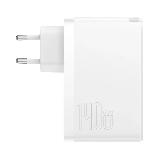 Baseus GaN5 Pro fast charger 2xUSB-C+USB 140W EU white (CCGP100202)