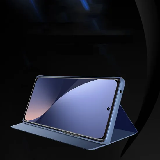 Clear View Case Hülle für Xiaomi 12 Lite Hülle mit Klappe schwarz