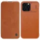 Nillkin Qin Leather Pro Case iPhone 14 Pro Camera Cover Holster Cover Flip Case Brown