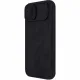 Nillkin Qin Leather Pro Case iPhone 14 Plus Camera Cover Holster Cover Flip Case Black