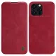 Nillkin Qin Leder Pro Hülle iPhone 14 Pro Max Kamera Cover Holster Cover Flip Case Rot