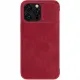 Nillkin Qin Leder Pro Hülle iPhone 14 Pro Max Kamera Cover Holster Cover Flip Case Rot