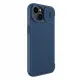 Nillkin Qin Cloth Pro Case Case for iPhone 14 Camera Cover Holster Cover Flip Case Blue