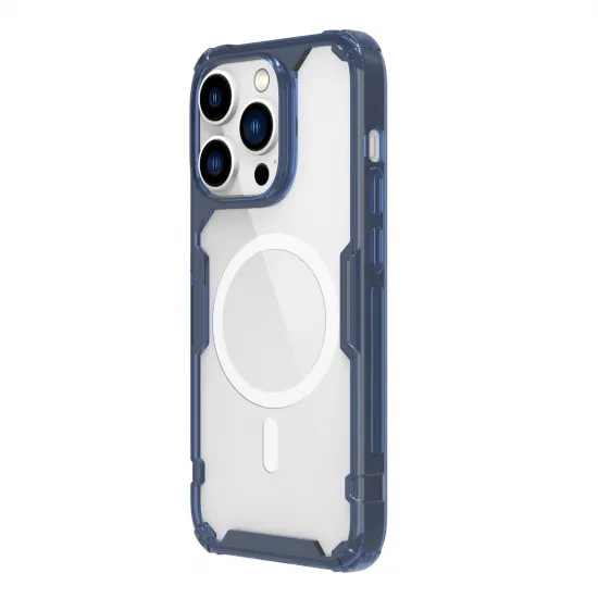 Nillkin Nature Pro Magnetische Hülle iPhone 14 Pro Max magnetische Hülle MagSafe blau