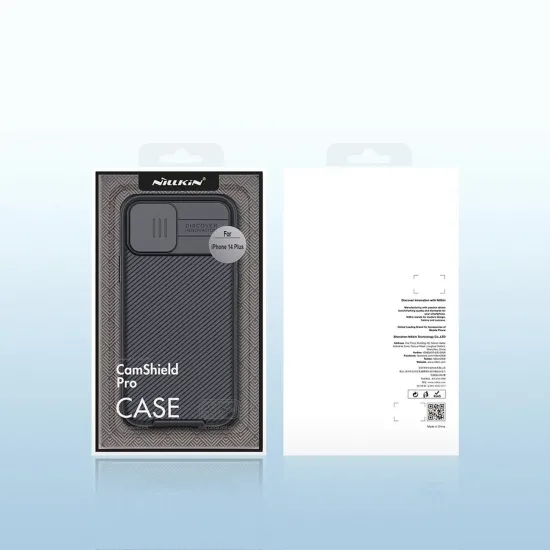 Nillkin CamShield Pro Magnetische Hülle iPhone 14 Plus Cover Kameraschutz Schwarz (mit MagSafe)