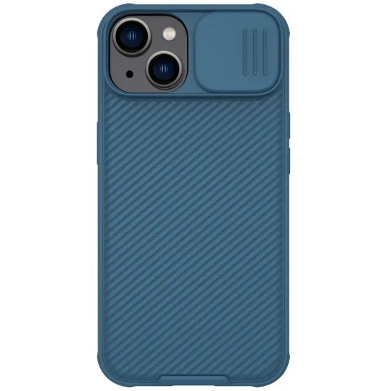 Nillkin CamShield Pro Case iPhone 14 Plus Armored Cover Camera Protector Blue