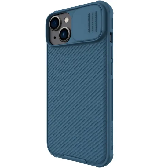 Nillkin CamShield Pro Case iPhone 14 Plus Armored Cover Camera Protector Blue