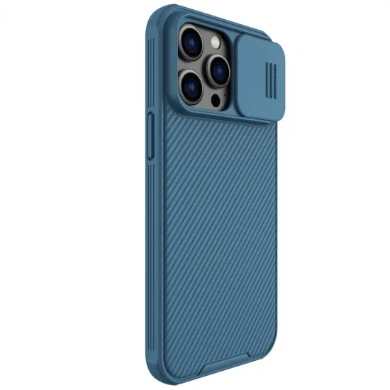 Nillkin CamShield Pro Case iPhone 14 Pro Max Armored Cover Camera Protector Blue