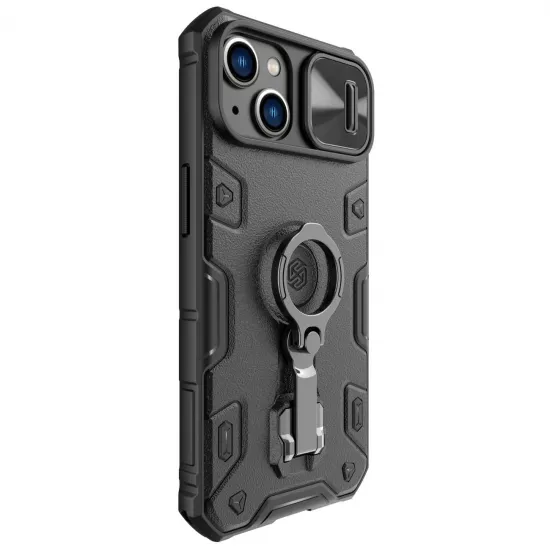 Nillkin CamShield Armor Pro Magnetic Case iPhone 14 MagSafe armored cover stand ring black