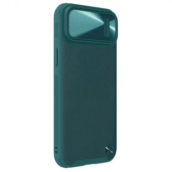 Nillkin CamShield Leather S Case iPhone 14 Plus cover with camera cover green