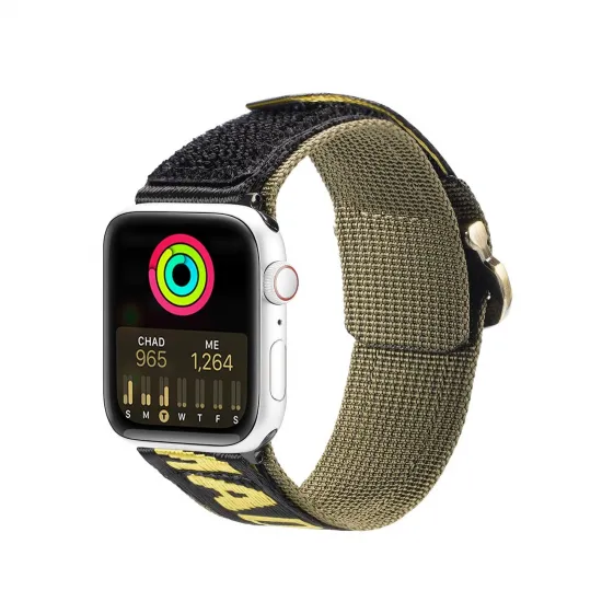 Dux Ducis Strap (Outdoor Version) Apple Watch Ultra strap, SE, 9, 8, 7, 6, 5, 4, 3, 2, 1 (49, 45, 44, 42 mm) nylon strap yellow bracelet