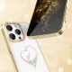 Silicone case with Swarovski crystals Kingxbar Wish Series for iPhone 14 Pro - gold